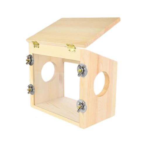 Gralara Hamster-Holzhaus, Kleintier-Versteck, Hütte, Käfigspielzeug, Käfigzubehör, Hamsterversteck für Ratten, Mäuse, Zwerghamster, Chinchilla Gralara Hamster-Holzhaus, Kleintier-Versteck, Hütte, Käfigspielzeug, Käfigzubehör, Hamsterversteck für Ratten, Mäuse, Zwerghamster, Chinchilla von Gralara