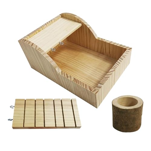 Gralara Hamsterhaus und Versteck mit Leiter, lustiges Spielspielzeug, Hamsterhütte, Rennmaushaus, Käfigzubehör für syrische Hamster, Rennmäuse Gralara Hamsterhaus und Versteck mit Leiter, lustiges Spielspielzeug, Hamsterhütte, Rennmaushaus, Käfigzubehör für syrische Hamster, Rennmäuse von Gralara