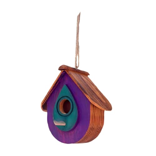Gralara Hanges Vogelhaus Outdoor, rustikal, einzigartig handgefertigt, Violett Gralara Hanges Vogelhaus Outdoor, rustikal, einzigartig handgefertigt, Violett von Gralara