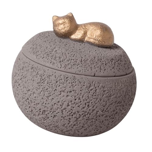 Gralara Haustier-Gedenkurne aus Zement, 350 ml mit Schutzdeckel, Grau Gralara Haustier-Gedenkurne aus Zement, 350 ml mit Schutzdeckel, Grau von Gralara