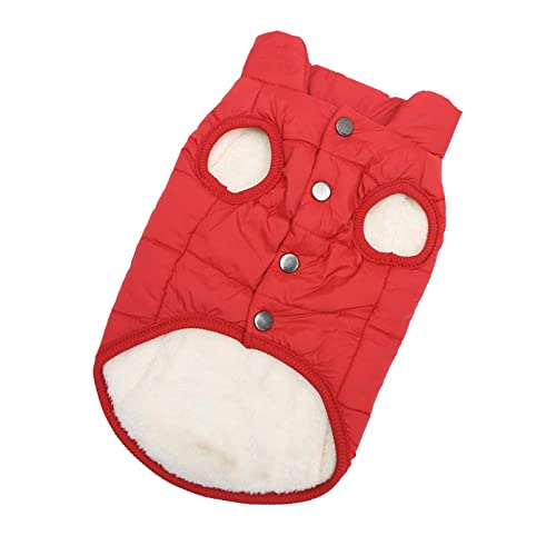 Gralara Haustier Hund Weste Jacke Warme Hundekleidung Bekleidung Mantel Kostüm Ärmellos Weiche Outfits Winddichter Hundewintermantel, für kleine mittelgroße, Rot Gralara Haustier Hund Weste Jacke Warme Hundekleidung Bekleidung Mantel Kostüm Ärmellos Weiche Outfits Winddichter Hundewintermantel, für kleine mittelgroße, Rot von Gralara