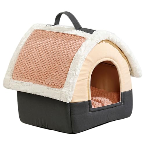 Gralara Haustier-Katzen-Hundehütte, warmes Schlafnest für den Innenbereich, Heimtierbedarf, abnehmbare warme Haustierhöhle, Katzenbett für Katzen, Haustiere, Pink Roof L Gralara Haustier-Katzen-Hundehütte, warmes Schlafnest für den Innenbereich, Heimtierbedarf, abnehmbare warme Haustierhöhle, Katzenbett für Katzen, Haustiere, Pink Roof L von Gralara