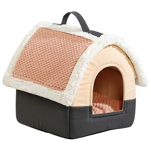 Gralara Haustier-Katzen-Hundehütte, warmes Schlafnest für den Innenbereich, Heimtierbedarf, abnehmbare warme Haustierhöhle, Katzenbett für Katzen, Haustiere, Pink Roof S Gralara Haustier-Katzen-Hundehütte, warmes Schlafnest für den Innenbereich, Heimtierbedarf, abnehmbare warme Haustierhöhle, Katzenbett für Katzen, Haustiere, Pink Roof S von Gralara