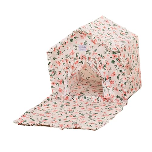 Gralara Haustier Zelt Nest Hund Haus Kleine Hund für Kitty Pet Indoor Katzen Rest Aktivität Zentrum, Rosa Blumen Gralara Haustier Zelt Nest Hund Haus Kleine Hund für Kitty Pet Indoor Katzen Rest Aktivität Zentrum, Rosa Blumen von Gralara