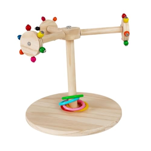 Gralara Holz Papageien Ständer Rotierenden Vogel Sitzstange Spielzeug für Aras Lovebirds Nymphensittiche Gralara Holz Papageien Ständer Rotierenden Vogel Sitzstange Spielzeug für Aras Lovebirds Nymphensittiche von Gralara