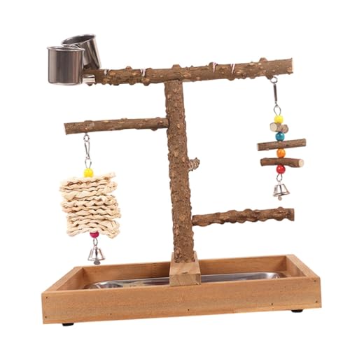Gralara Holzpapageienstange, Vogelkäfig, Aststange für Aras, Kleine Und Mittelgroße Vögel Gralara Holzpapageienstange, Vogelkäfig, Aststange für Aras, Kleine Und Mittelgroße Vögel von Gralara