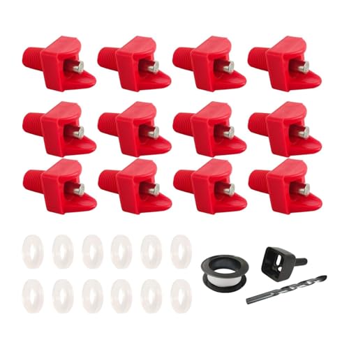 Gralara Horizontale Hühnertränke, Nippel, Geflügeltränke, kein Auslaufen, mit Bohrer für Gänse, Küken, Stall, Enten, 12 StÜcke Gralara Horizontale Hühnertränke, Nippel, Geflügeltränke, kein Auslaufen, mit Bohrer für Gänse, Küken, Stall, Enten, 12 StÜcke von Gralara
