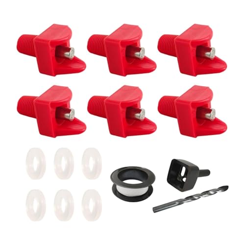 Gralara Horizontale Hühnertränke, Nippel, Geflügeltränke, kein Auslaufen, mit Bohrer für Gänse, Küken, Stall, Enten, 6 Stück Gralara Horizontale Hühnertränke, Nippel, Geflügeltränke, kein Auslaufen, mit Bohrer für Gänse, Küken, Stall, Enten, 6 Stück von Gralara