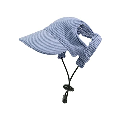 Gralara Hunde-Schirmmütze, Haustiere, Outdoor-Kappen, passende Hüte und Verstellbarer Riemen, Hunde-Baseballmütze für kleine Hunde, blau XL von Gralara