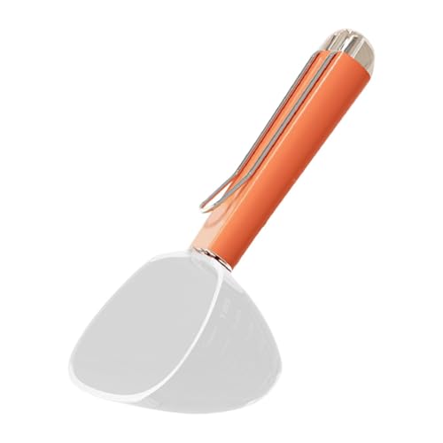 Gralara Hundekatze Food Hundelöffel mit Taschenclip, Messung von Tassen Hundefutter Messlöffel für Innenräume, Orange von Gralara