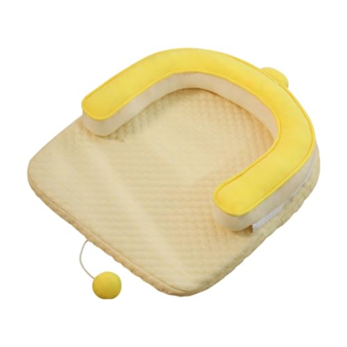 Gralara Hundekühlungsmatte Haustierkatze Kühlkissen u Form bequem einfaches Tragen Zwinger Ice Pad für Sitzfood Sofa Sommerbett von Gralara