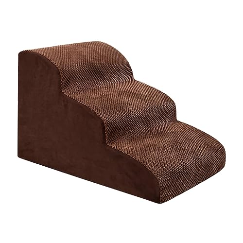 Gralara Hundetreppe, Stufen, Katzenrampe, Haustierleiter, Hunderampe für andere, Sofa, Kleiner großer mittelgroßer Hund, Kitty, BRAUN von Gralara