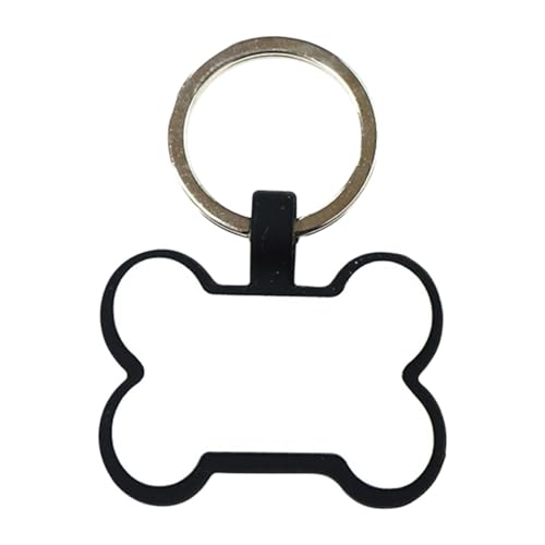 Gralara ID Tag Hunde Tag Hunde Katzen Name Telefonnummer mit Schlüsselrang für Hunde Katzen Knochenform, Weiß von Gralara