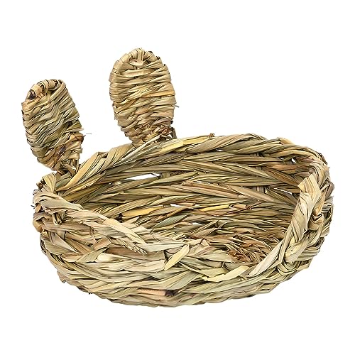 Gralara Kaninchengrasbett, Haustier-Heubett-Grashaus für Kaninchen, Hasenbettnest für Eichhörnchen, Stil mit halber Öffnung Gralara Kaninchengrasbett, Haustier-Heubett-Grashaus für Kaninchen, Hasenbettnest für Eichhörnchen, Stil mit halber Öffnung von Gralara