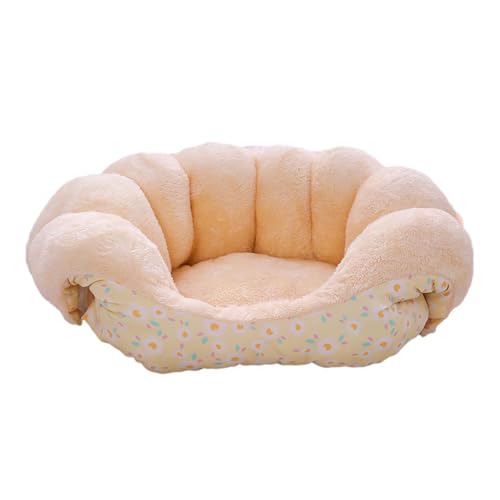 Gralara Katzen, Haustier, Bett, Bequem, Langlebig, für Den Winter, Katzenhöhle, Nest, Welpenhäuser für Kleine Hunde, Welpen, Gelb Gralara Katzen, Haustier, Bett, Bequem, Langlebig, für Den Winter, Katzenhöhle, Nest, Welpenhäuser für Kleine Hunde, Welpen, Gelb von Gralara