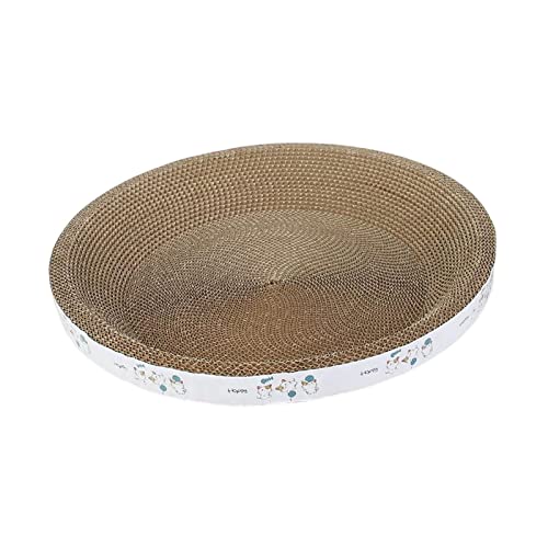 Gralara Katzen Kratzbaum Karton Katzenkratzbett Wellpappe Kratzunterlage Karton Katzenbett zum Schlafen, Rundspiel 43cm Gralara Katzen Kratzbaum Karton Katzenkratzbett Wellpappe Kratzunterlage Karton Katzenbett zum Schlafen, Rundspiel 43cm von Gralara