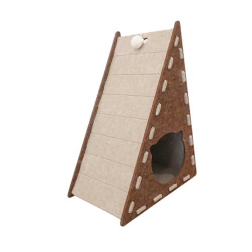 Gralara Katzenkratzer -Katze Kratzplatte Nest Innenkatzen Schlaf Filz Spielmöbel Protektor Interaktives Spielzeug für, Braun von Gralara