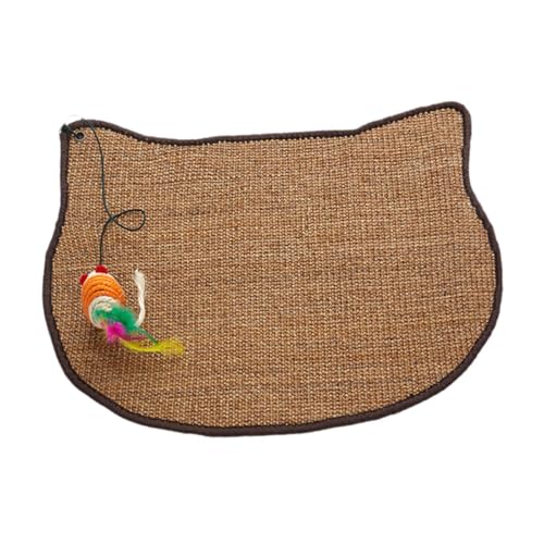 Gralara Katzenkratzermatte Kratzplatte Schutz der Sofa Bodenwand Teppiche mit interaktivem Katzenspielzeug, Braun Gralara Katzenkratzermatte Kratzplatte Schutz der Sofa Bodenwand Teppiche mit interaktivem Katzenspielzeug, Braun von Gralara