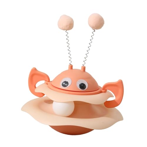 Gralara Katzenspielzeug mit rotierendem Teller, Übungsgerät für Kätzchen, Teaser mit Ball, Rosa Gralara Katzenspielzeug mit rotierendem Teller, Übungsgerät für Kätzchen, Teaser mit Ball, Rosa von Gralara