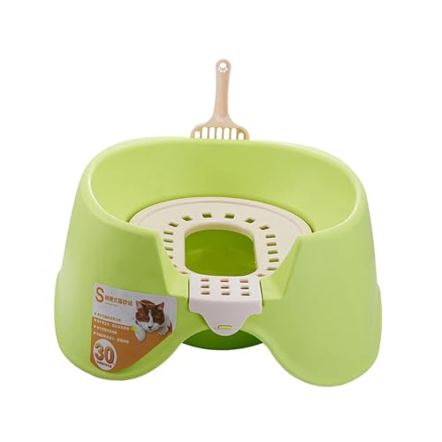 Gralara Katzenstreubecken, Offene Katzentoilette, Katzenstreubehälter, Kätzchen Toilettentoilette für Alle Arten von Katzenstreu, Grün Gralara Katzenstreubecken, Offene Katzentoilette, Katzenstreubehälter, Kätzchen Toilettentoilette für Alle Arten von Katzenstreu, Grün von Gralara