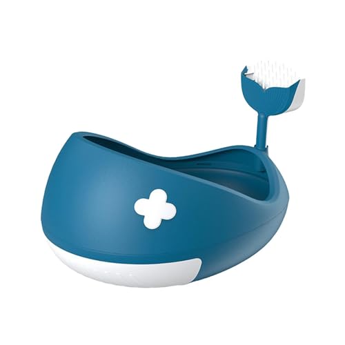 Gralara Katzentoilette, Kätzchentoilette, Spritzwassergeschützte Katzensandbox, Katzensandbecken, Katzentoilette mit Niedrigem Einstieg für Kätzchen, Wohnungs, Blau Gralara Katzentoilette, Kätzchentoilette, Spritzwassergeschützte Katzensandbox, Katzensandbecken, Katzentoilette mit Niedrigem Einstieg für Kätzchen, Wohnungs, Blau von Gralara