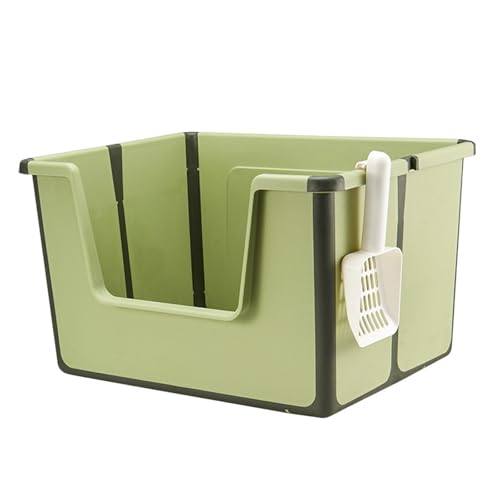 Gralara Katzentoilette, Katzenklo, Sandkasten, extragroß, tragbar, faltbar, Katzentoilette, Katzenklo für kleine und große Katzen, GrÜn Gralara Katzentoilette, Katzenklo, Sandkasten, extragroß, tragbar, faltbar, Katzentoilette, Katzenklo für kleine und große Katzen, GrÜn von Gralara