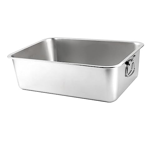 Gralara Katzentoilette, Katzentoilette, Katzentoilette aus Edelstahl, Oben offene Katzentoilette, 50x35x15cm mit Griff Gralara Katzentoilette, Katzentoilette, Katzentoilette aus Edelstahl, Oben offene Katzentoilette, 50x35x15cm mit Griff von Gralara