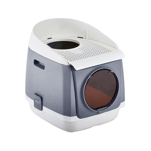 Gralara Katzentoilette, Katzentoilette mit Fronteinstieg und Ausgang von Oben, Kätzchen, Hauskatzen, Grau Gralara Katzentoilette, Katzentoilette mit Fronteinstieg und Ausgang von Oben, Kätzchen, Hauskatzen, Grau von Gralara
