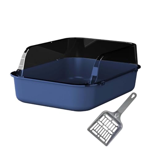 Gralara Katzentoilette für alle Arten von Katzenstreu, U-Form, abgesenkte Front, Katzentoilette, Sandkasten für Junge Katze, Blau Gralara Katzentoilette für alle Arten von Katzenstreu, U-Form, abgesenkte Front, Katzentoilette, Sandkasten für Junge Katze, Blau von Gralara