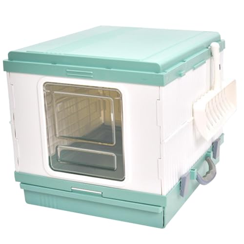Gralara Katzentoilette mit Geschlossener Bauweise, Einfacher Zugang, für Kätzchen Und Haustiere, GrÜn Gralara Katzentoilette mit Geschlossener Bauweise, Einfacher Zugang, für Kätzchen Und Haustiere, GrÜn von Gralara