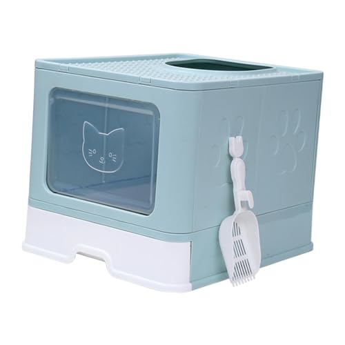 Gralara Katzentoilette mit Haube, Katzentoilette mit Vordertür, Haustierzubehör, Abnehmbarer Fronteingang, Oberer Ausgang, Blau Gralara Katzentoilette mit Haube, Katzentoilette mit Vordertür, Haustierzubehör, Abnehmbarer Fronteingang, Oberer Ausgang, Blau von Gralara