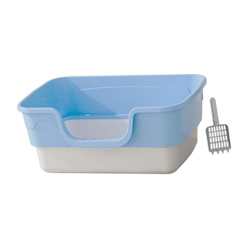 Gralara Katzentoilette mit offener Oberseite, niedriger Einstieg, Tierbedarf, Katzenbettpfanne, leicht zu reinigen, Sandkasten, spritzwassergeschützt, Blau, l Gralara Katzentoilette mit offener Oberseite, niedriger Einstieg, Tierbedarf, Katzenbettpfanne, leicht zu reinigen, Sandkasten, spritzwassergeschützt, Blau, l von Gralara