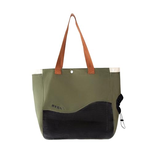 Gralara Katzentragetasche, Hundetragetasche, Reisetasche für Welpen, Haustier-Umhängetasche für Spaziergänge im Freien, Grün von Gralara