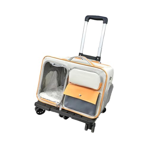 Gralara Katzentransporttasche, Katzentrage-Rucksack mit Rad, tragbare, weiche Reisetragetasche für Haustiere für Katzen, Welpen, Reisen im Freien von Gralara