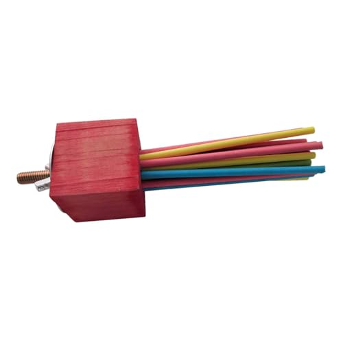 Gralara Kaubares Vogelspielzeug aus Papier mit bunten Holzstäbchen, bereicherndes Vogelspielzeug Gralara Kaubares Vogelspielzeug aus Papier mit bunten Holzstäbchen, bereicherndes Vogelspielzeug von Gralara