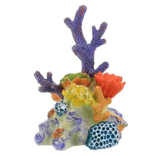 Gralara Künstliche Korallenfigur, Skulptur, Aquarium-Landschaft, mehrfarbige Aquarium-Dekoration, Größe M von Gralara