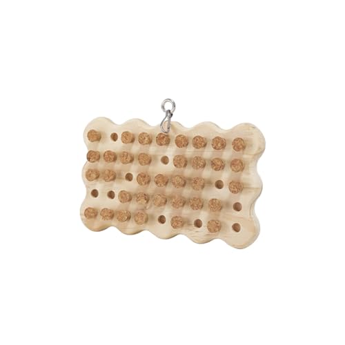 Gralara Papagei Kauen Stopper Spielzeug Kork Spiel Vogel Futter Spielzeug Holz Block Spielzeug für Nymphensittiche Kleine Und Mittlere Vögel, Welle von Gralara