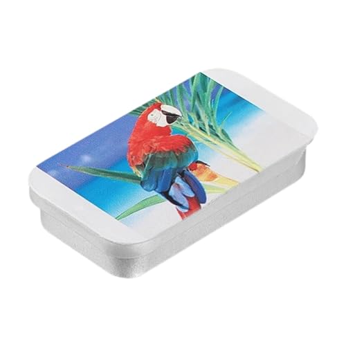 Gralara Pet Bird Feeder Box Push Pull Snack Box Fütterung versorgt Futterglas Handheld Feeder Slide Top für Wellensittich, Cockatiel, Style B von Gralara