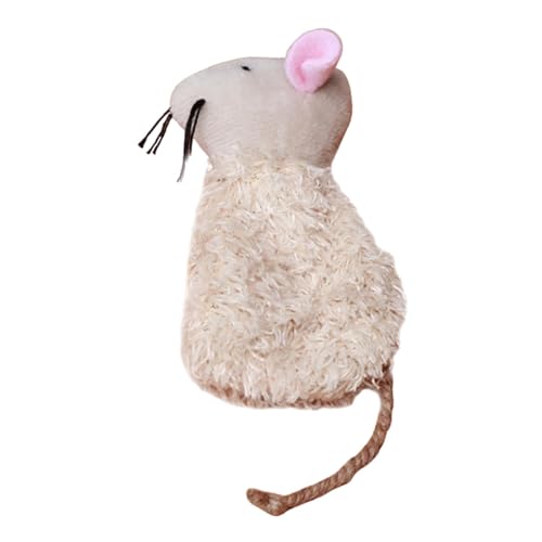 Gralara Plüsch-Katzenspielzeug, interaktives Maus-Plüschkissen, Simulation lebensechter Mäuse, Katzenspielzeug von Gralara