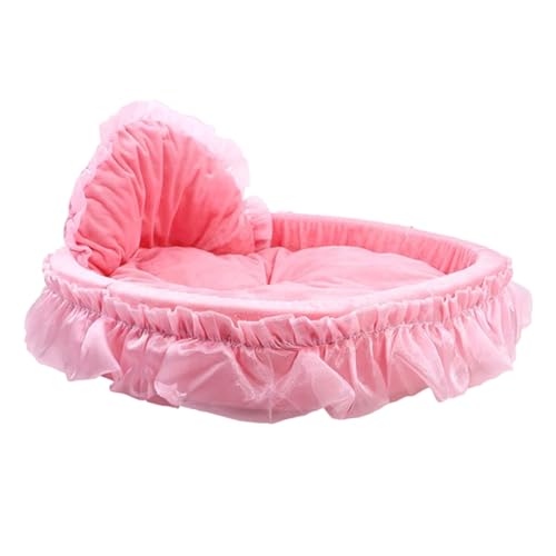 Gralara Rosa Hundebett, Hundehütte, Gemütliches Tragbares Kissen, Niedliche Matte, Dickes Schlafbett, Katzenbett, Winter, Warmes Nest für Kleine, Mittelgroße, 48cmx42cm Gralara Rosa Hundebett, Hundehütte, Gemütliches Tragbares Kissen, Niedliche Matte, Dickes Schlafbett, Katzenbett, Winter, Warmes Nest für Kleine, Mittelgroße, 48cmx42cm von Gralara