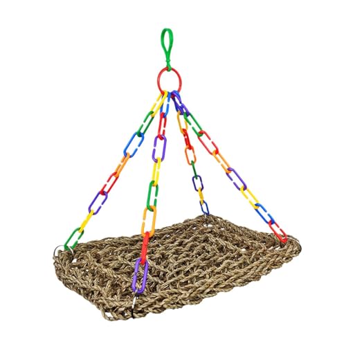 Gralara Vogelpapagei Perch Papagei Ständer Accessoires handgefertigt Spielzeughänge Vogel Hängematte Vogel Käfig Spielzeug für Sittich Kanariengruppie, M Gralara Vogelpapagei Perch Papagei Ständer Accessoires handgefertigt Spielzeughänge Vogel Hängematte Vogel Käfig Spielzeug für Sittich Kanariengruppie, M von Gralara