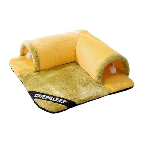 Katzentunnel-Bett-Spielcenter, interaktive Spielhütte für kleine Tiere, Hase, Kaninchen, Gelb und Grün, m Katzentunnel-Bett-Spielcenter, interaktive Spielhütte für kleine Tiere, Hase, Kaninchen, Gelb und Grün, m von Gralara