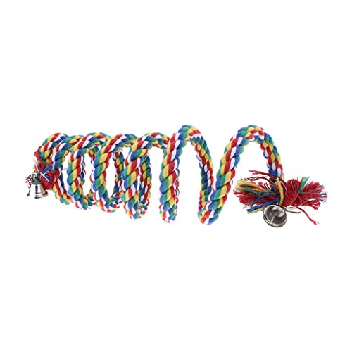 Gralara Vogel Seil Bungee Spielzeug mit Glocken Baumwollpapagei Spiralschaukel Klettern Gralara Vogel Seil Bungee Spielzeug mit Glocken Baumwollpapagei Spiralschaukel Klettern von Gralara