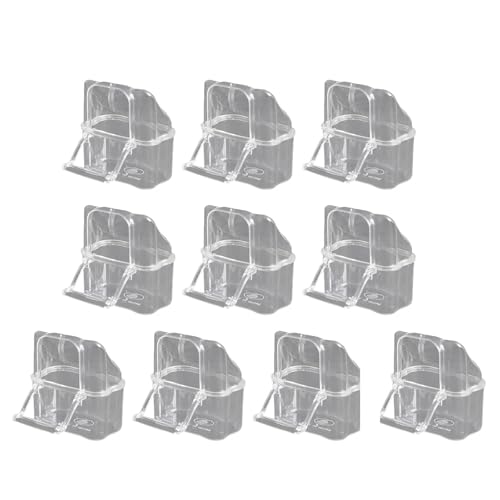 10 x transparente Vogelfutterspender für Käfig mit einfacher Installation und auslaufsicherem Design für einfache Installation 10 x transparente Vogelfutterspender für Käfig mit einfacher Installation und auslaufsicherem Design für einfache Installation von Gramigg