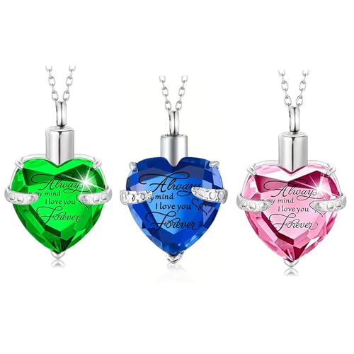 Gramigg 3PCS Pet Memorials Hearts Anhänger Edelstahl Asche Kürbisse Anhänger Halskette Für Einäscherung Asche Haustierfäuleinstrahlung Schmuck Gramigg 3PCS Pet Memorials Hearts Anhänger Edelstahl Asche Kürbisse Anhänger Halskette Für Einäscherung Asche Haustierfäuleinstrahlung Schmuck von Gramigg