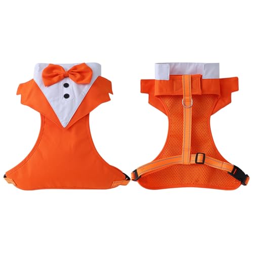 Hundegeschirr für kleine Hunde, ohne Ziehen, Hochzeits-Smoking, verstellbarer Clip, bequeme und sichere Schnallen, Haustiergeschirr, bequemes Design von Gramigg