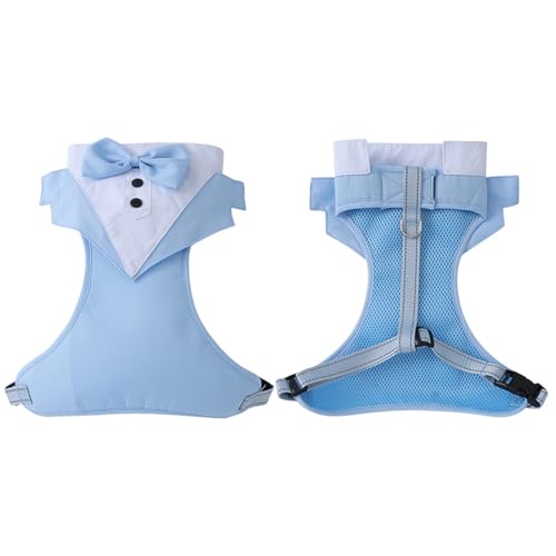 Hundegeschirr für kleine Hunde, ohne Ziehen, Hochzeits-Smoking, verstellbarer Clip, bequeme und sichere Schnallen, Haustiergeschirr, bequemes Design von Gramigg