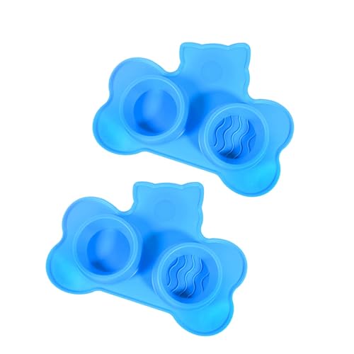 Katzen Füttern Schalen Mit Saugt Cup 2 In 1 Feeder Double Bowl Matte Silikonpolster Mit Saugt Cup Matte Silikon Silikon Haustierschalen von Gramigg