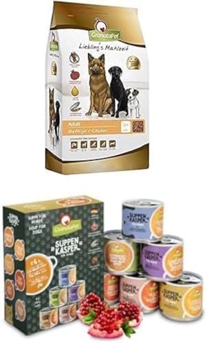 Bundle of GranataPet Liebling's Mahlzeit Adult Geflügel, 10 kg, Trockenfutter für Hunde, Hundefutter ohne Getreide & ohne Zuckerzusätze + GranataPet Suppenkasper Multipack, 6 x 140 g Bundle of GranataPet Liebling's Mahlzeit Adult Geflügel, 10 kg, Trockenfutter für Hunde, Hundefutter ohne Getreide & ohne Zuckerzusätze + GranataPet Suppenkasper Multipack, 6 x 140 g von GranataPet