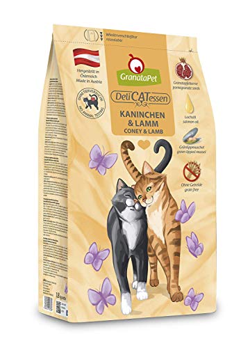 GranataPet Delicatessen Kaninchen & Lamm Adult, 300 g, Trockenfutter für Katzen, schmackhaftes Katzenfutter, Alleinfuttermittel ohne Getreide & ohne Zuckerzusätze von GranataPet